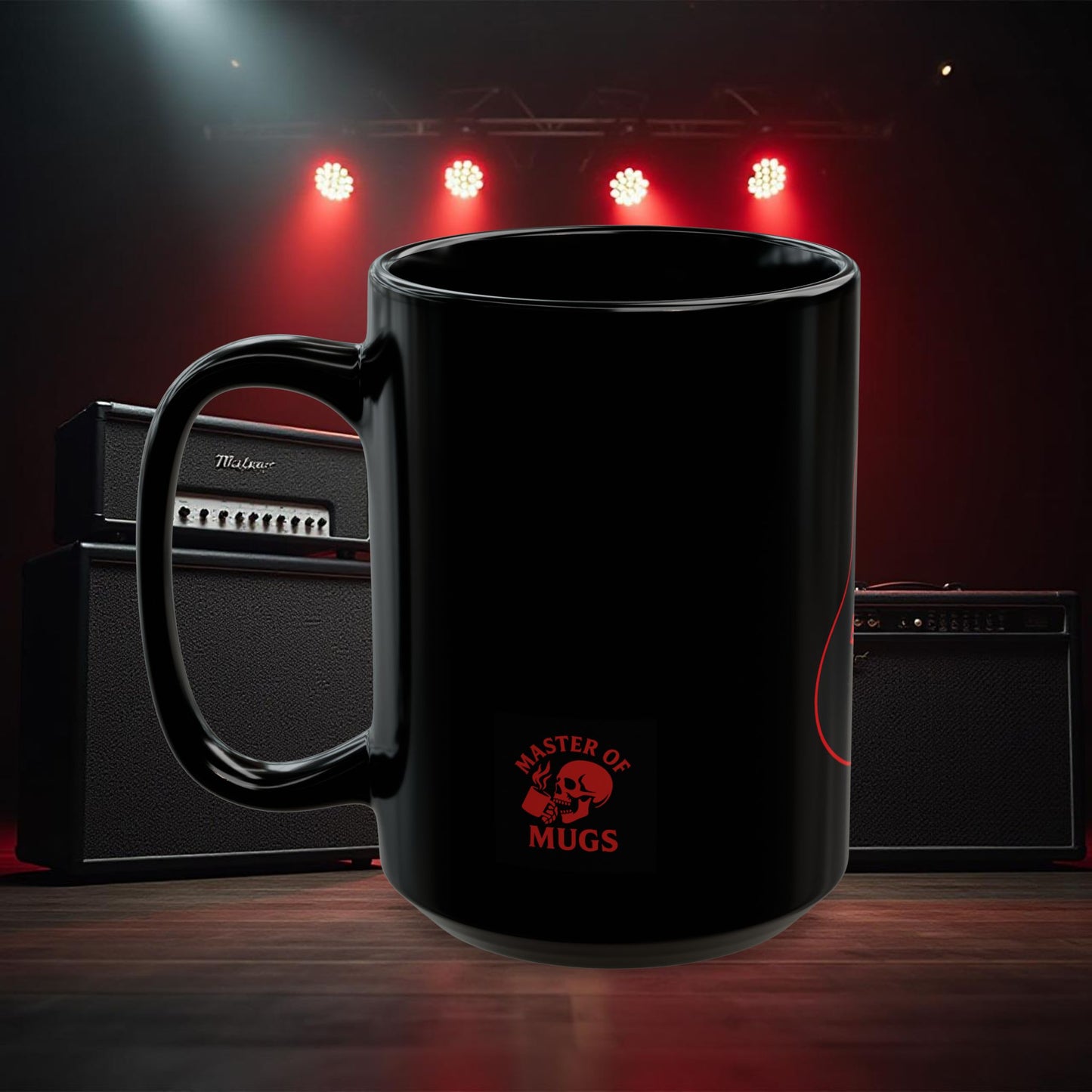 Mug with Electric Guitar Design