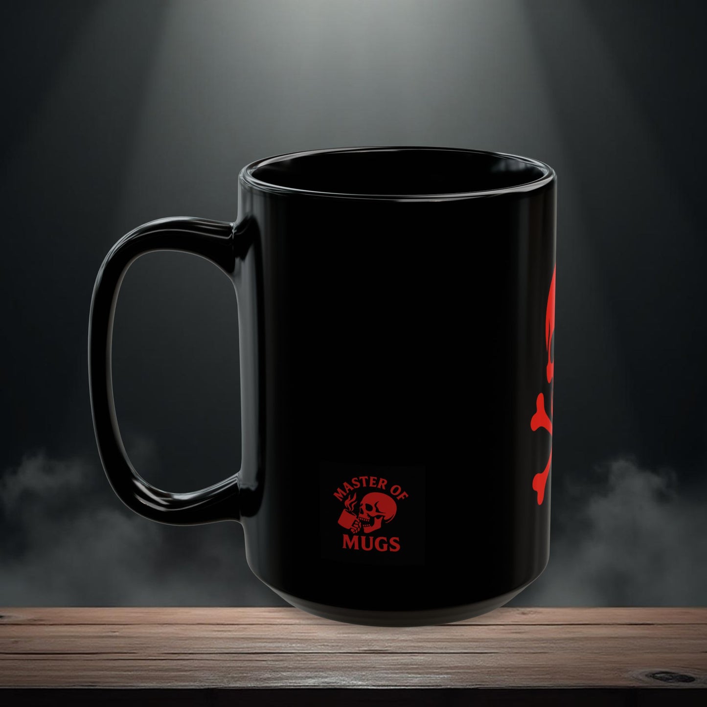 Skull and Crossbones Black Mug