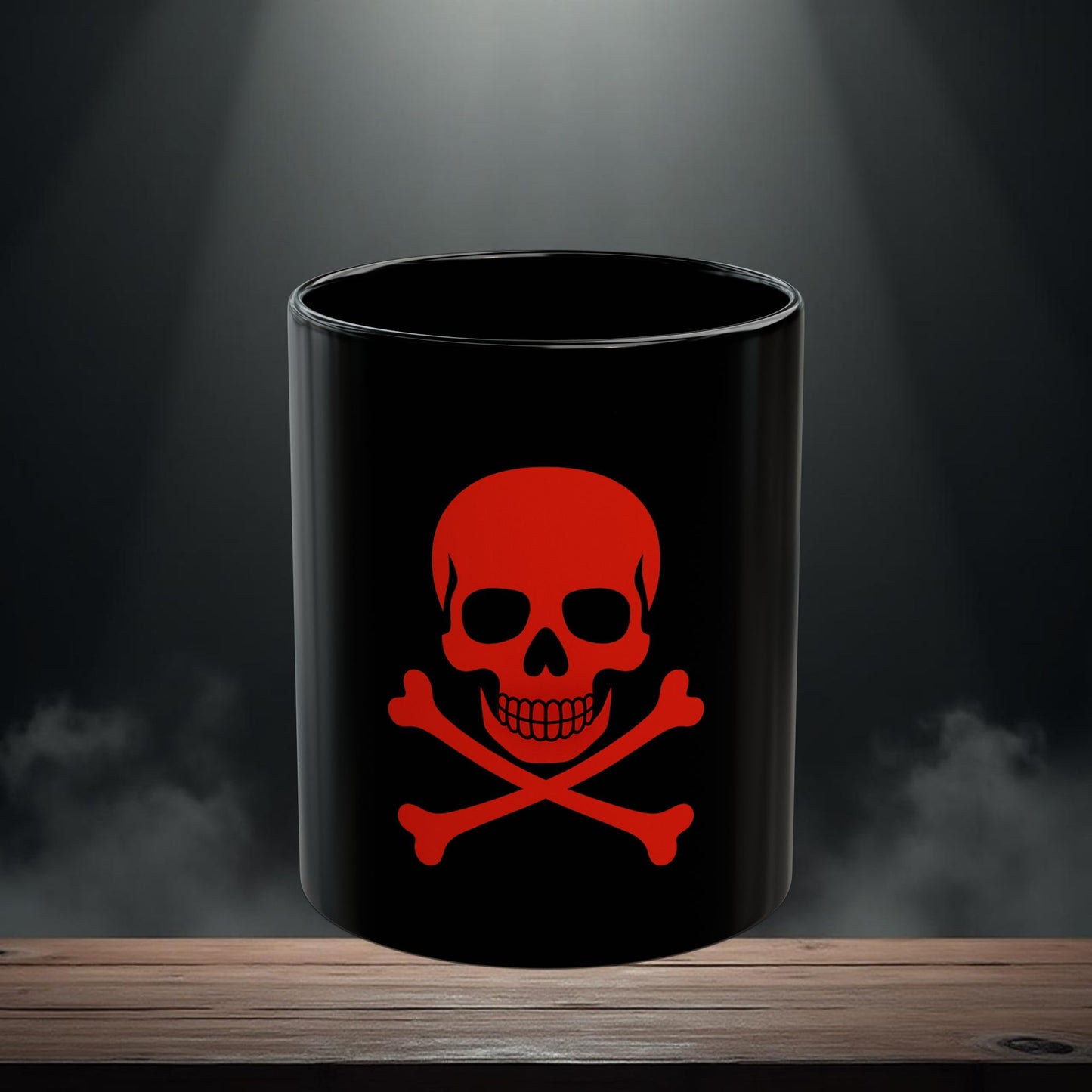 Skull and Crossbones Black Mug