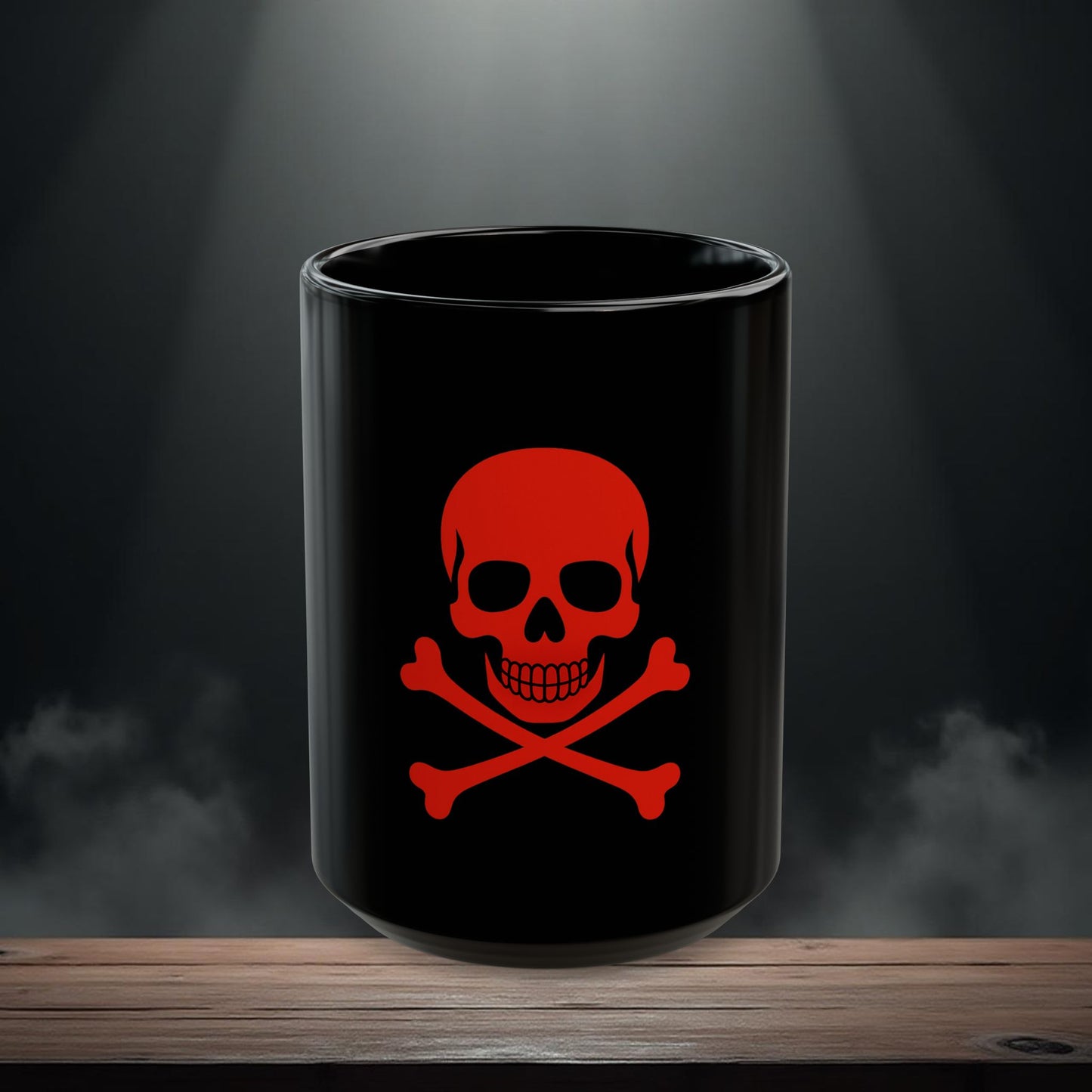 Skull and Crossbones Black Mug