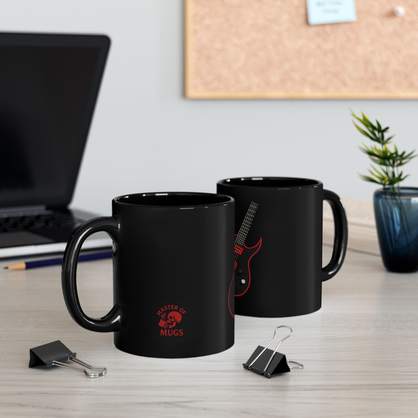 Mug with Electric Guitar Design