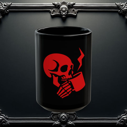 Mug - Skull Drinking Hot Coffee