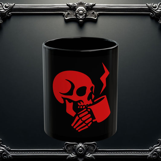 Mug - Skull Drinking Hot Coffee