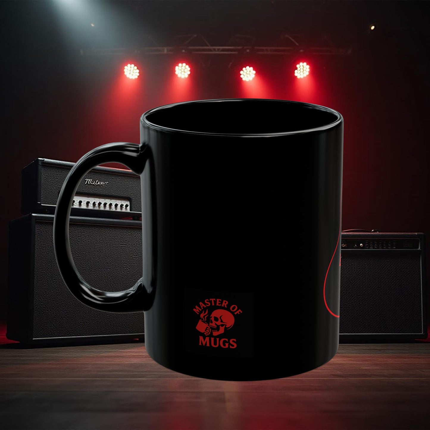 Mug with Electric Guitar Design